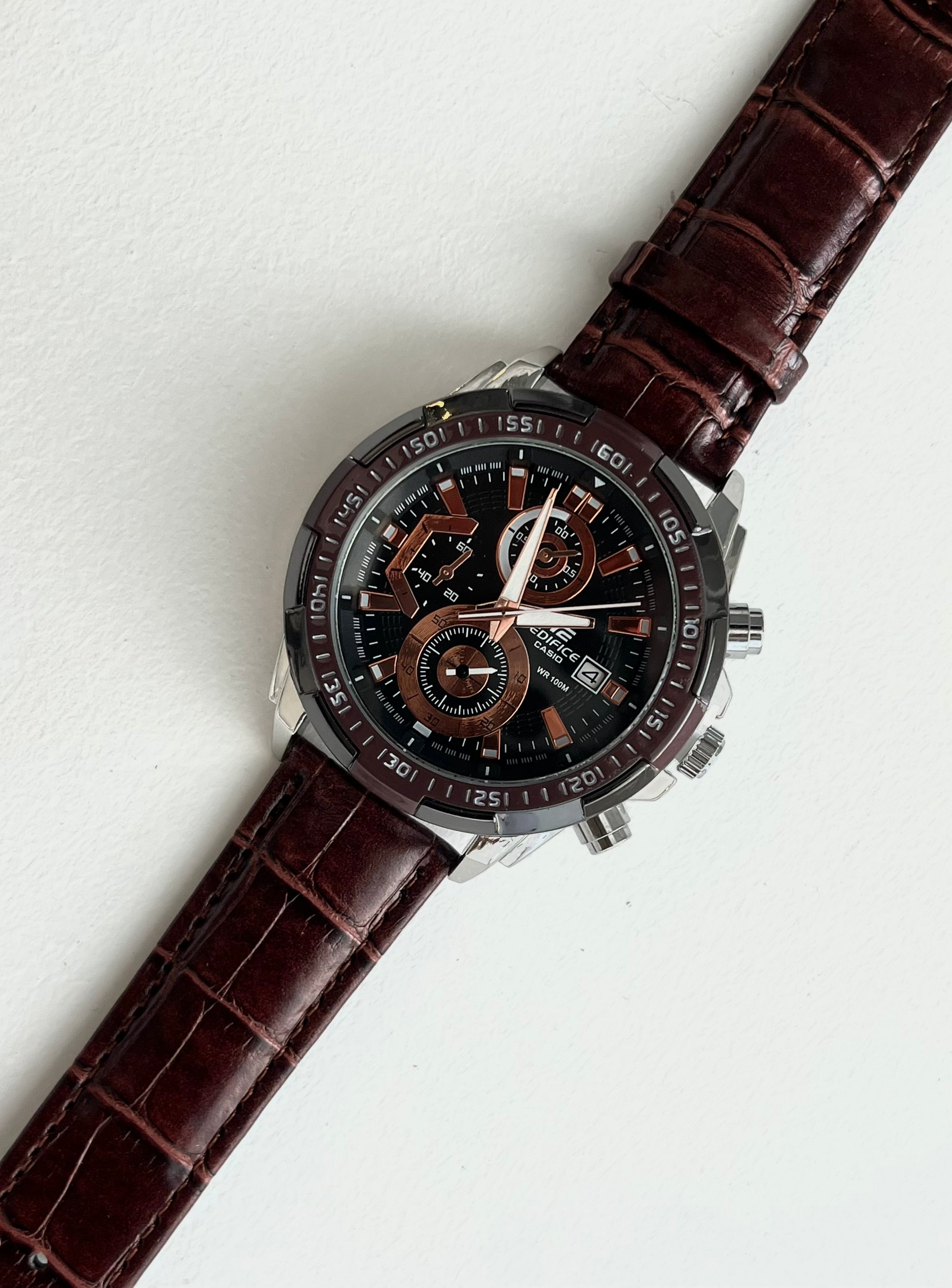 Edifice with Leather strap