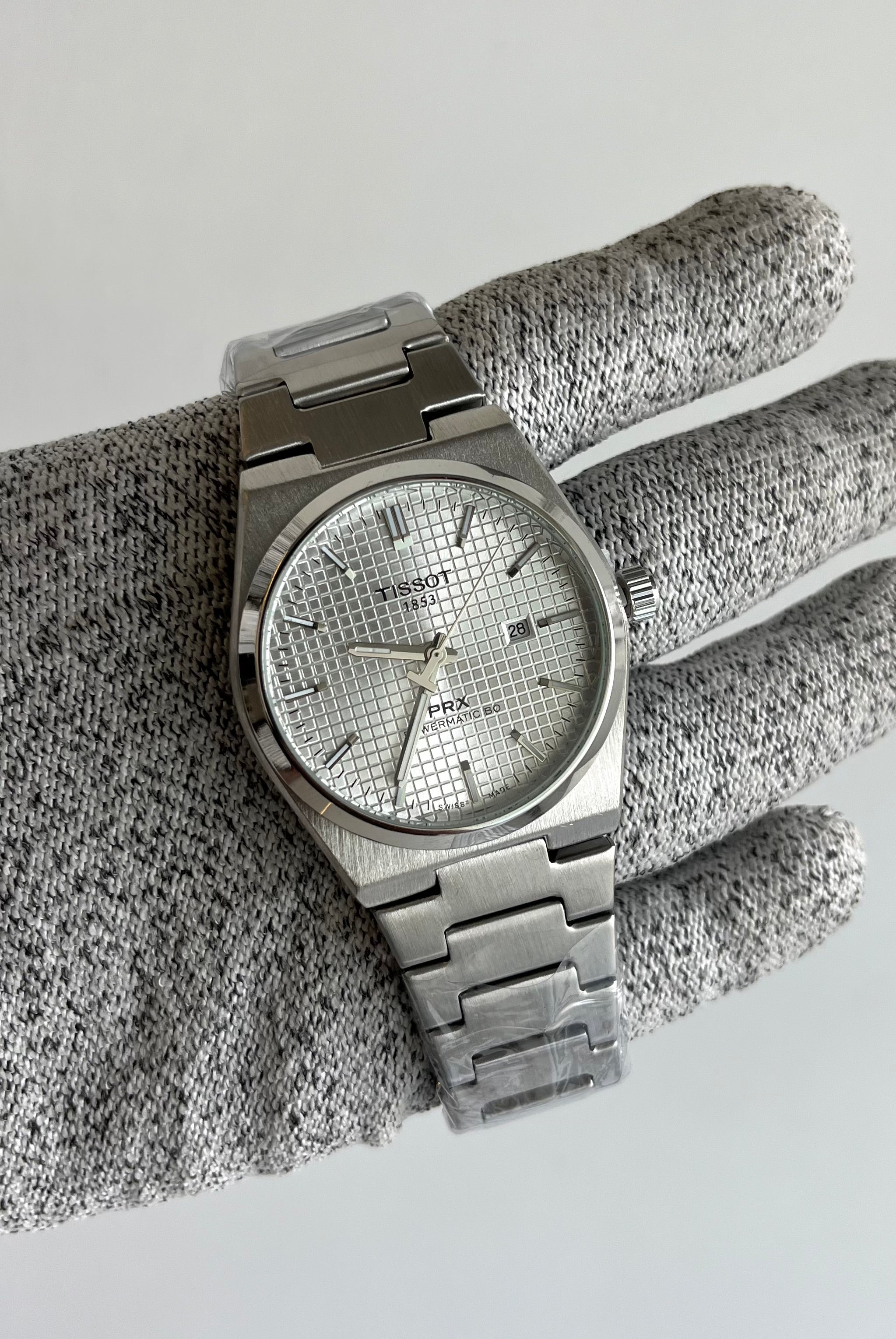 Tissot prx Checks White