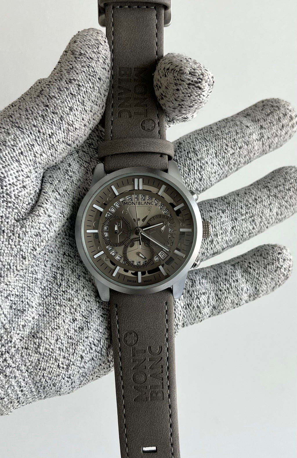 Mont blanc leather belt