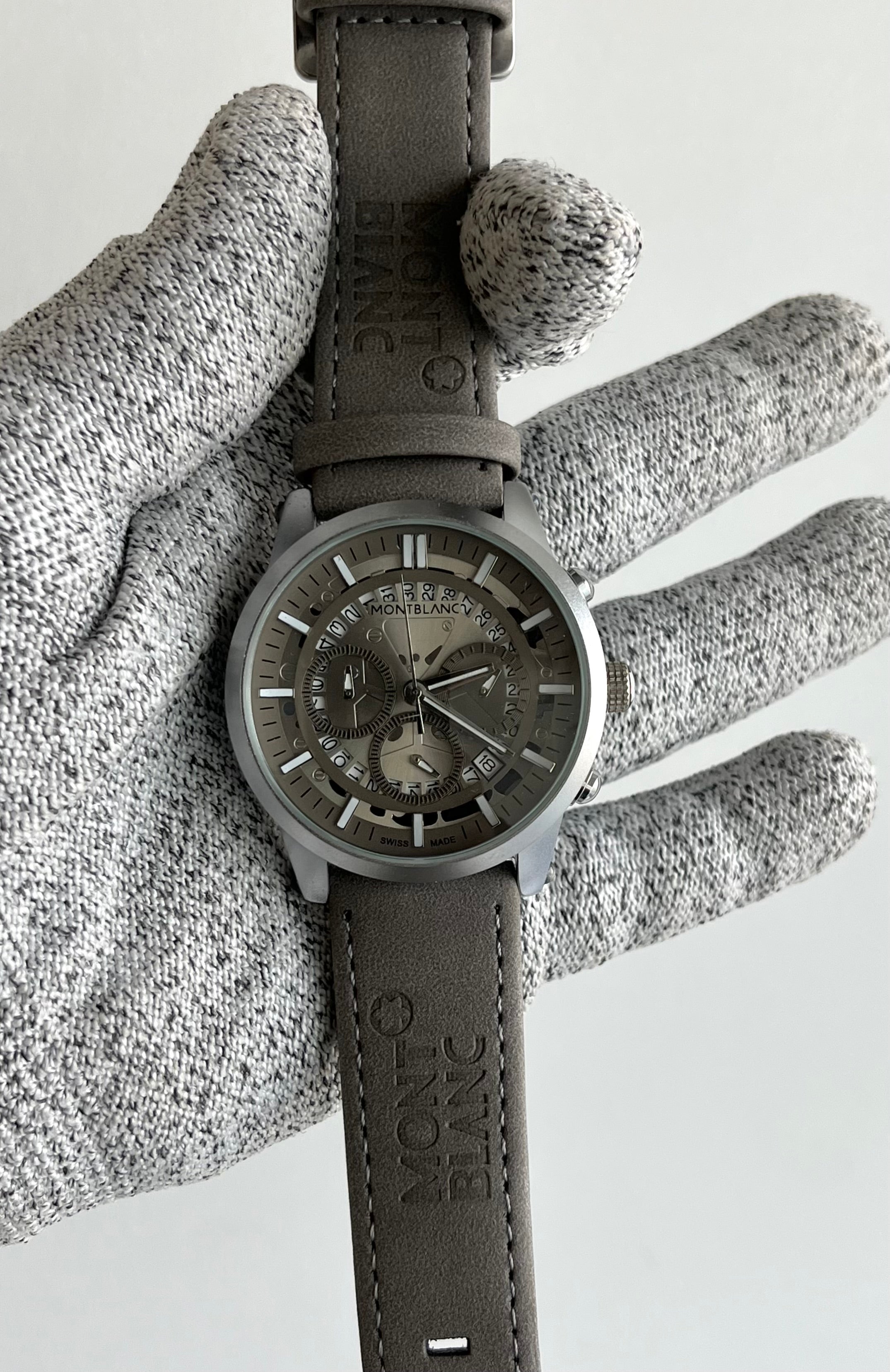 Mont blanc leather belt